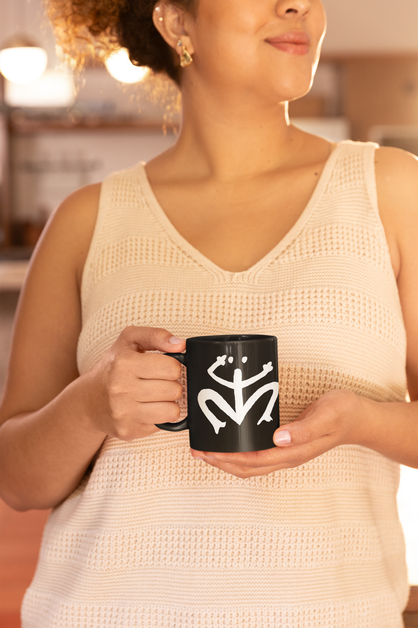 Taino Coqui Symbol Black Glossy Mug