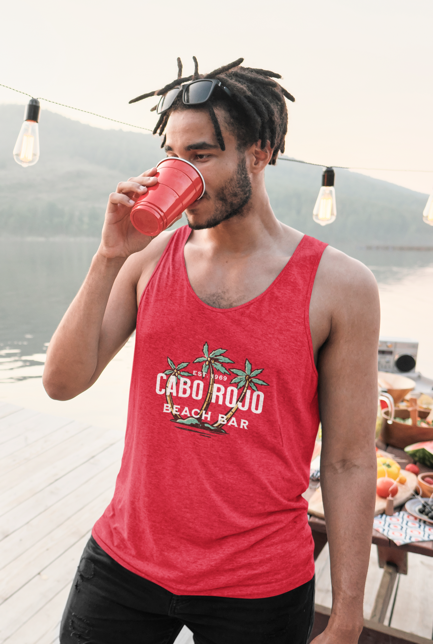 Cabo Rojo Beach Bar Men's Tank Top