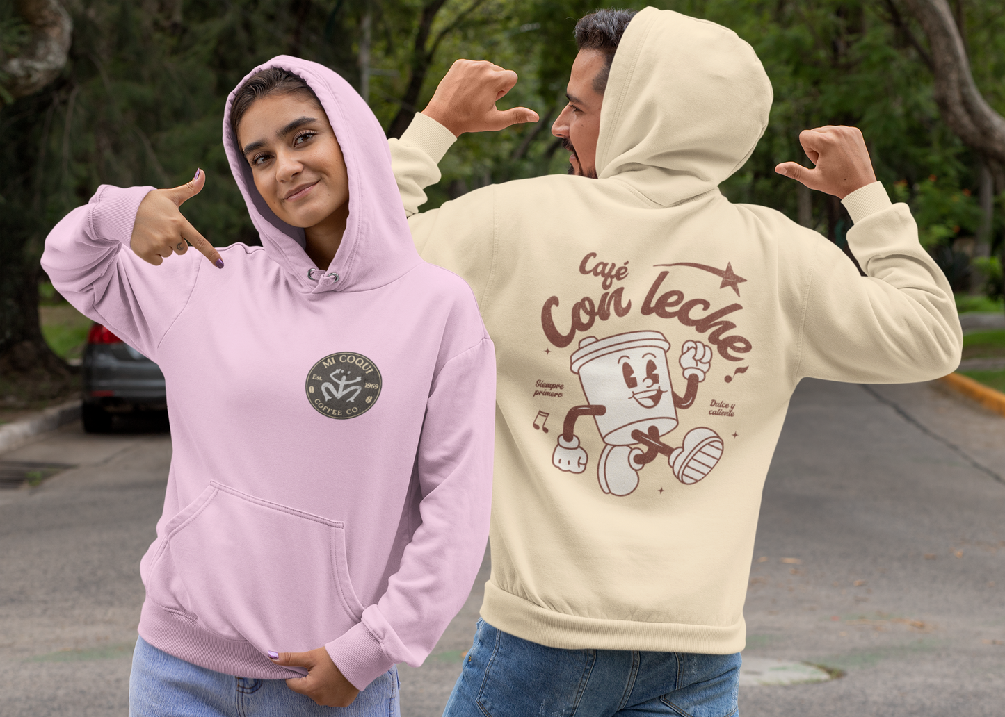 Café Con Leche Unisex midweight hoodie