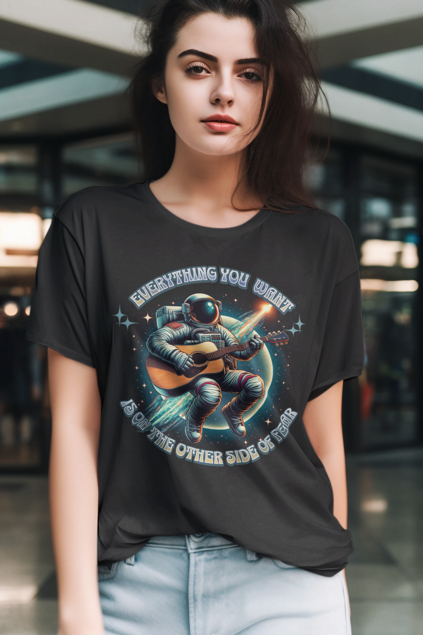 Everything You Want Is On The Other Side Of Fear - Astronaut Unisex t-shirt