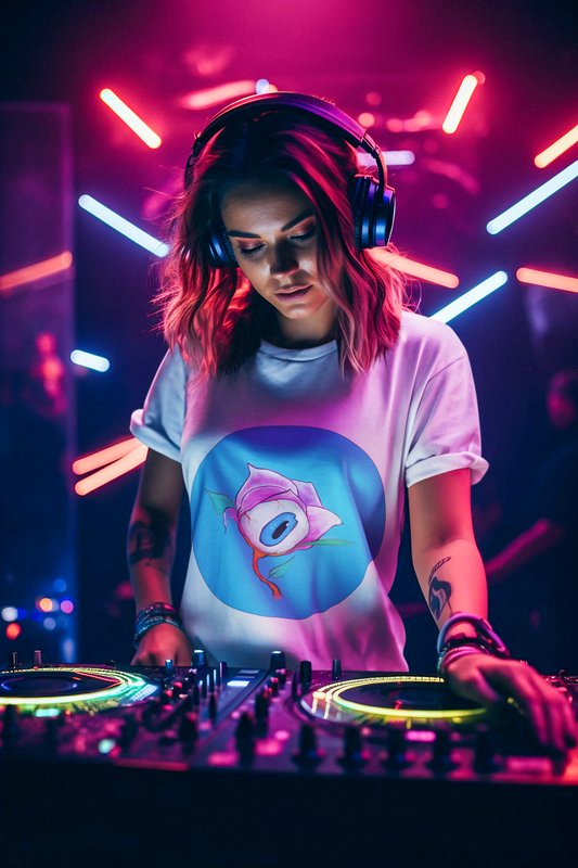 Eye Of The Rose in Blue Unisex t-shirt