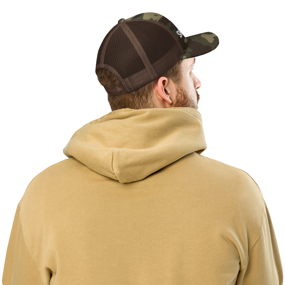 Shut Up And Train Camouflage trucker hat