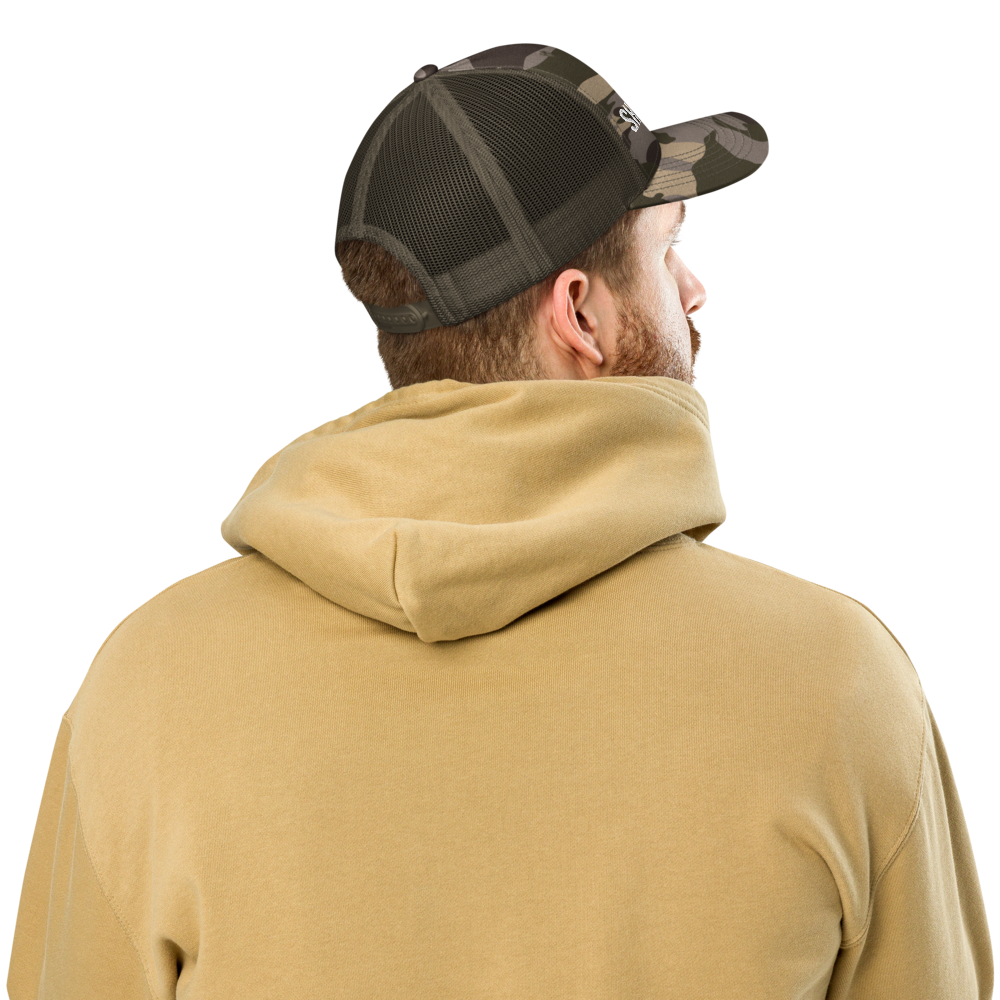 Shut Up And Train Camouflage trucker hat
