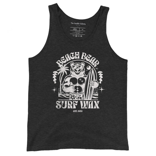 Beach Bear Surf Wax - white letters Men's Tank Top