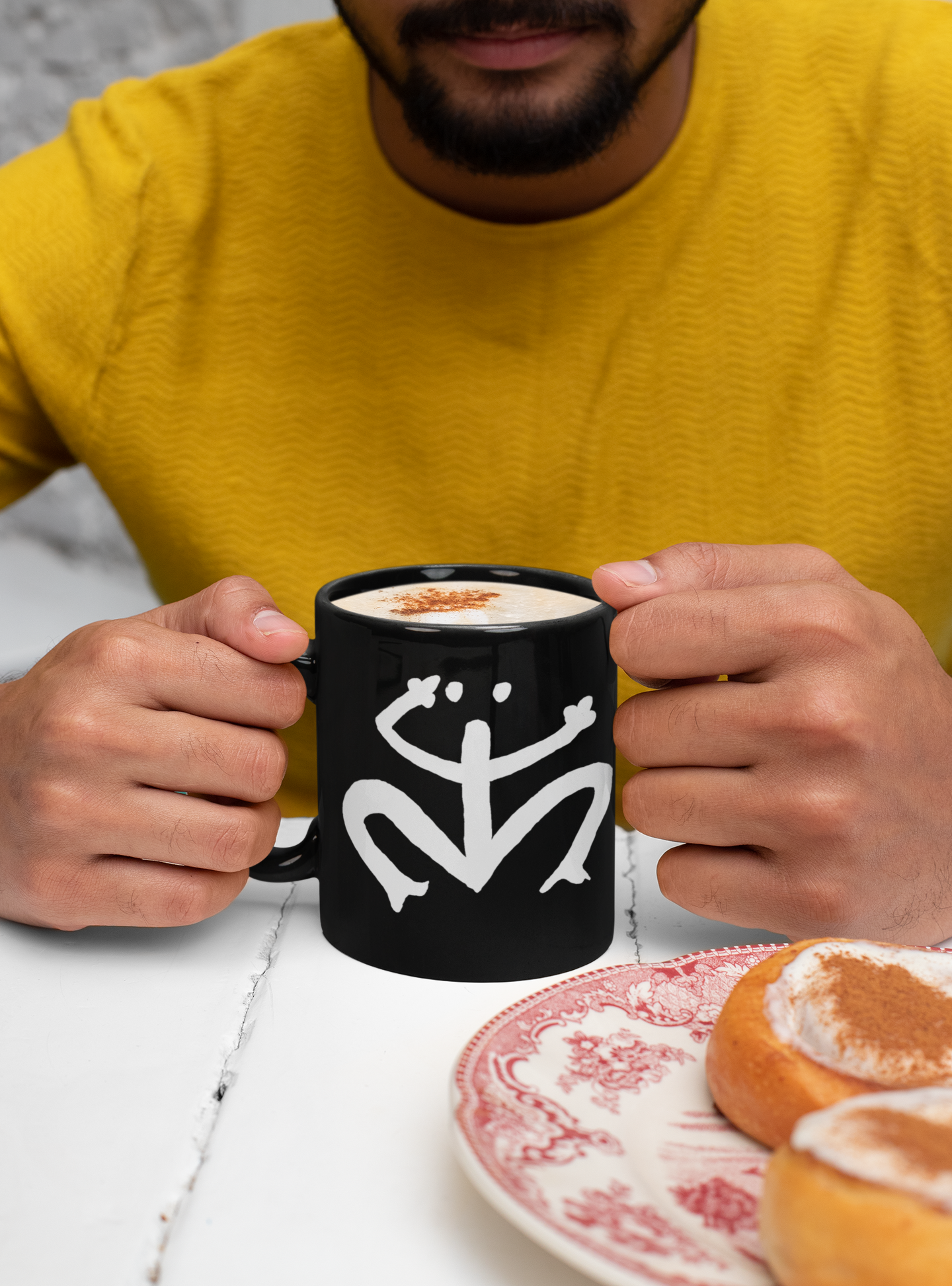 Taino Coqui Symbol Black Glossy Mug