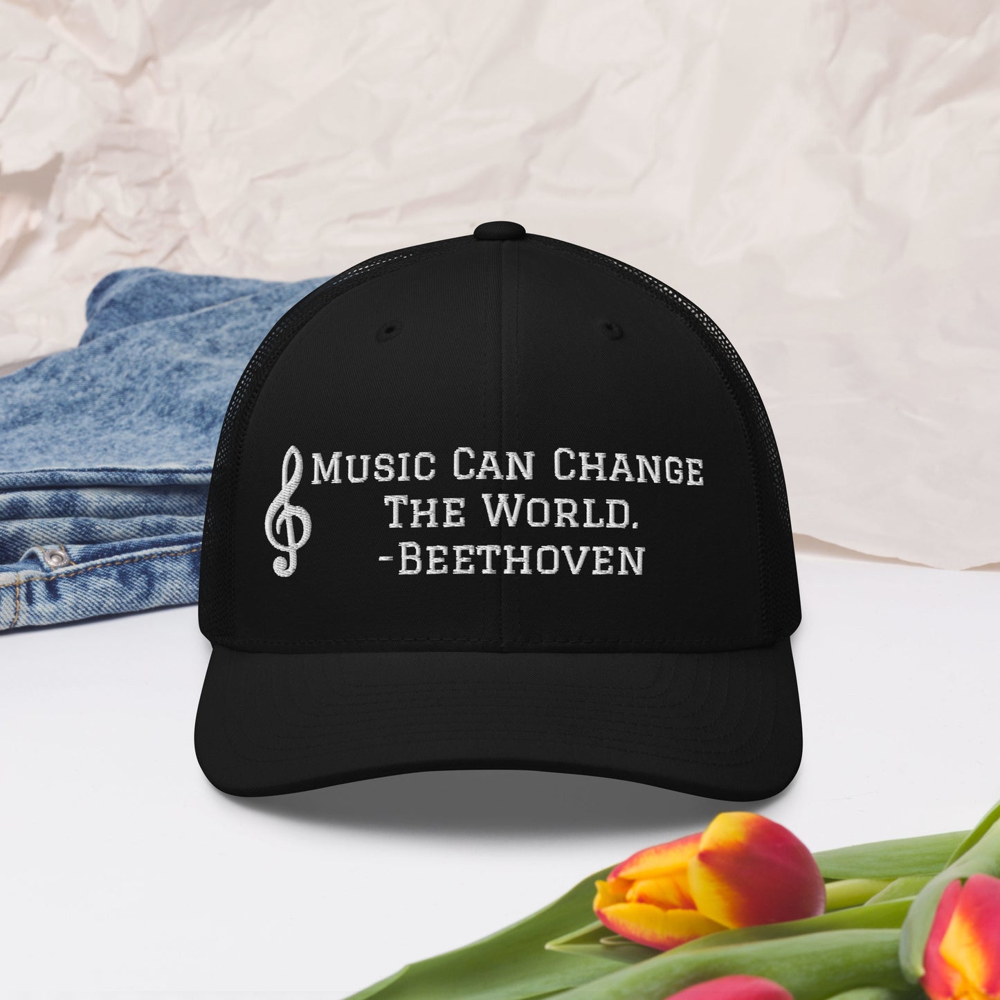 Music Can Change The World Trucker Cap