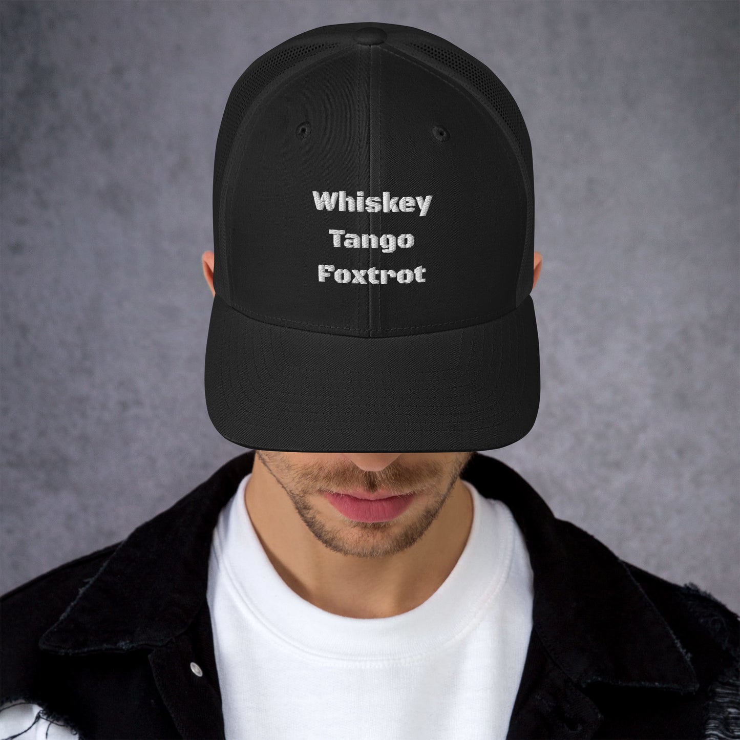 Whiskey Tango Foxtrot - logo Trucker Cap