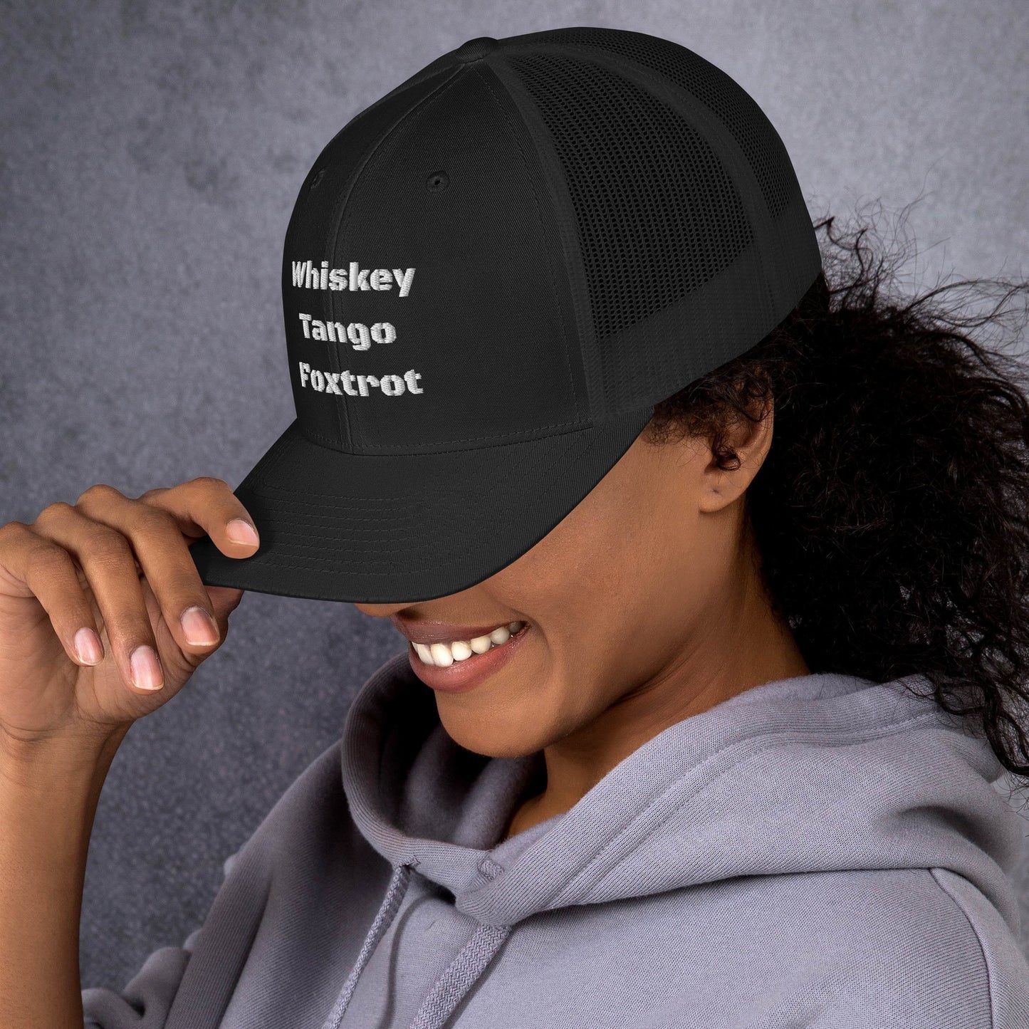 Whiskey Tango Foxtrot - logo Trucker Cap