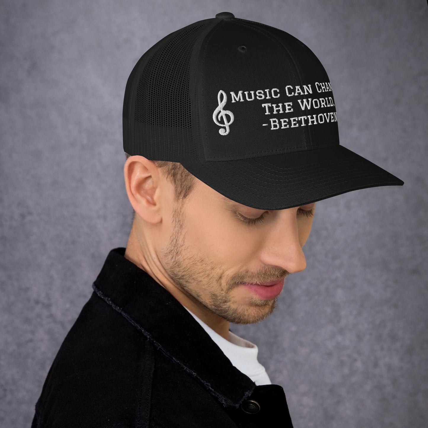 Music Can Change The World Trucker Cap