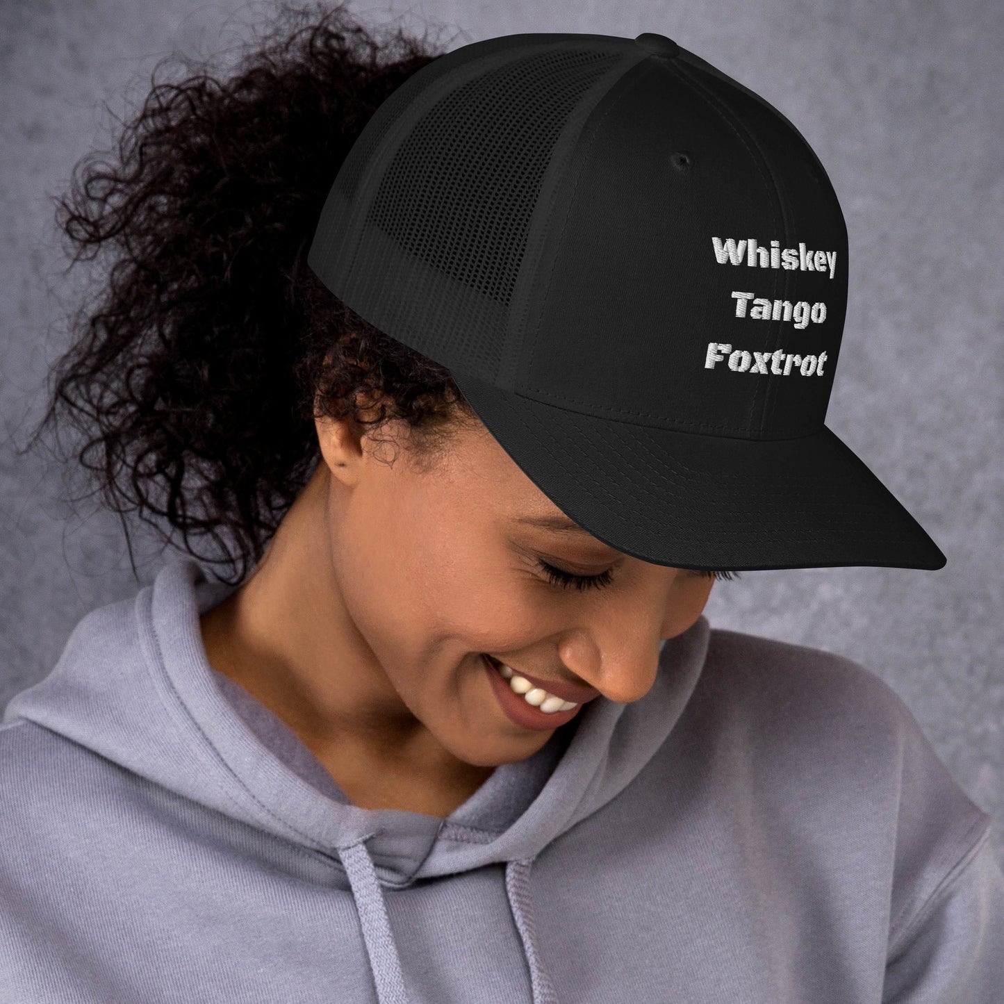 Whiskey Tango Foxtrot - logo Trucker Cap