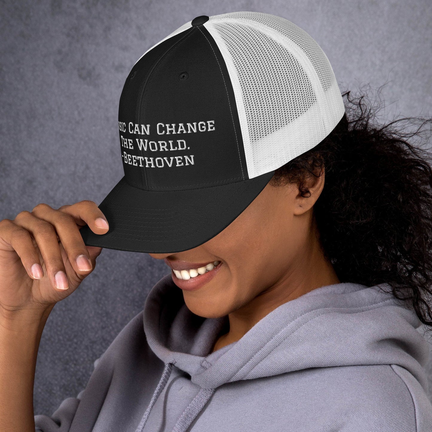 Music Can Change The World Trucker Cap