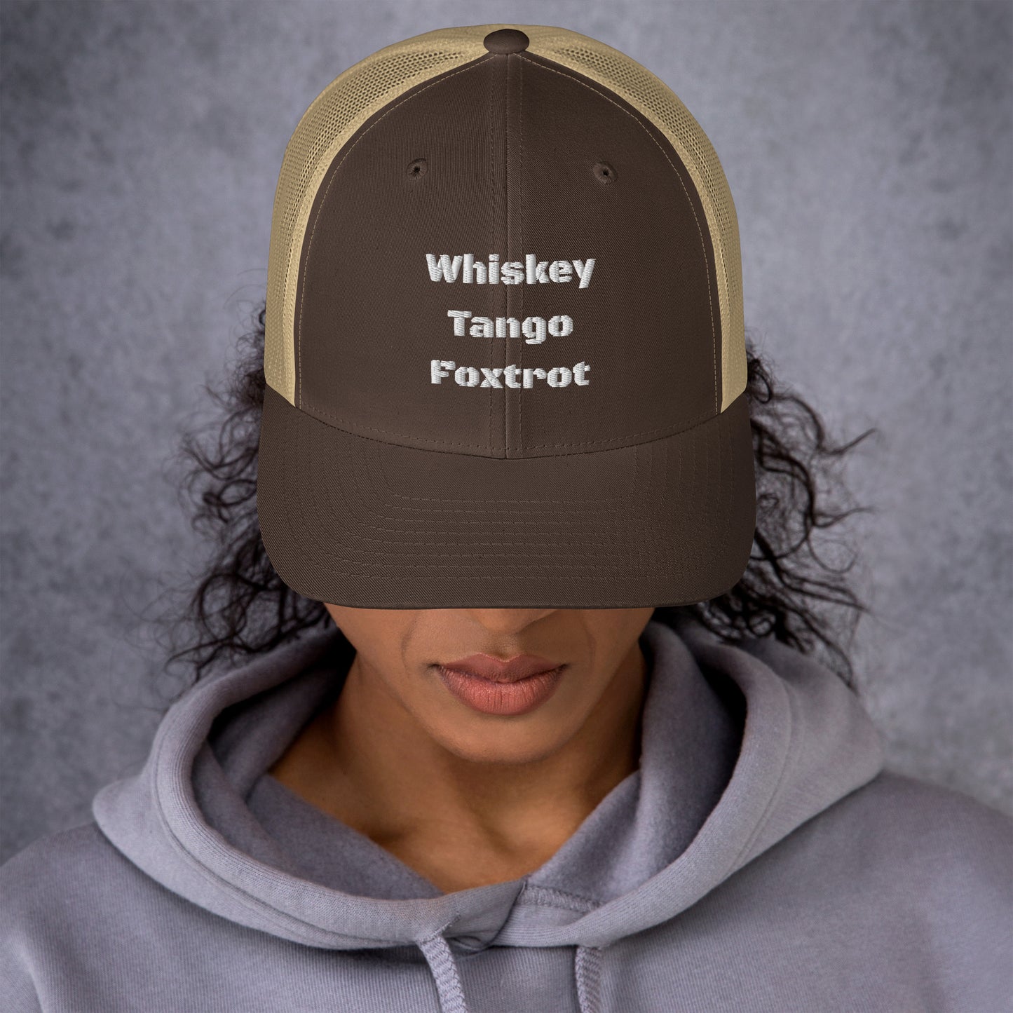 Whiskey Tango Foxtrot - logo Trucker Cap