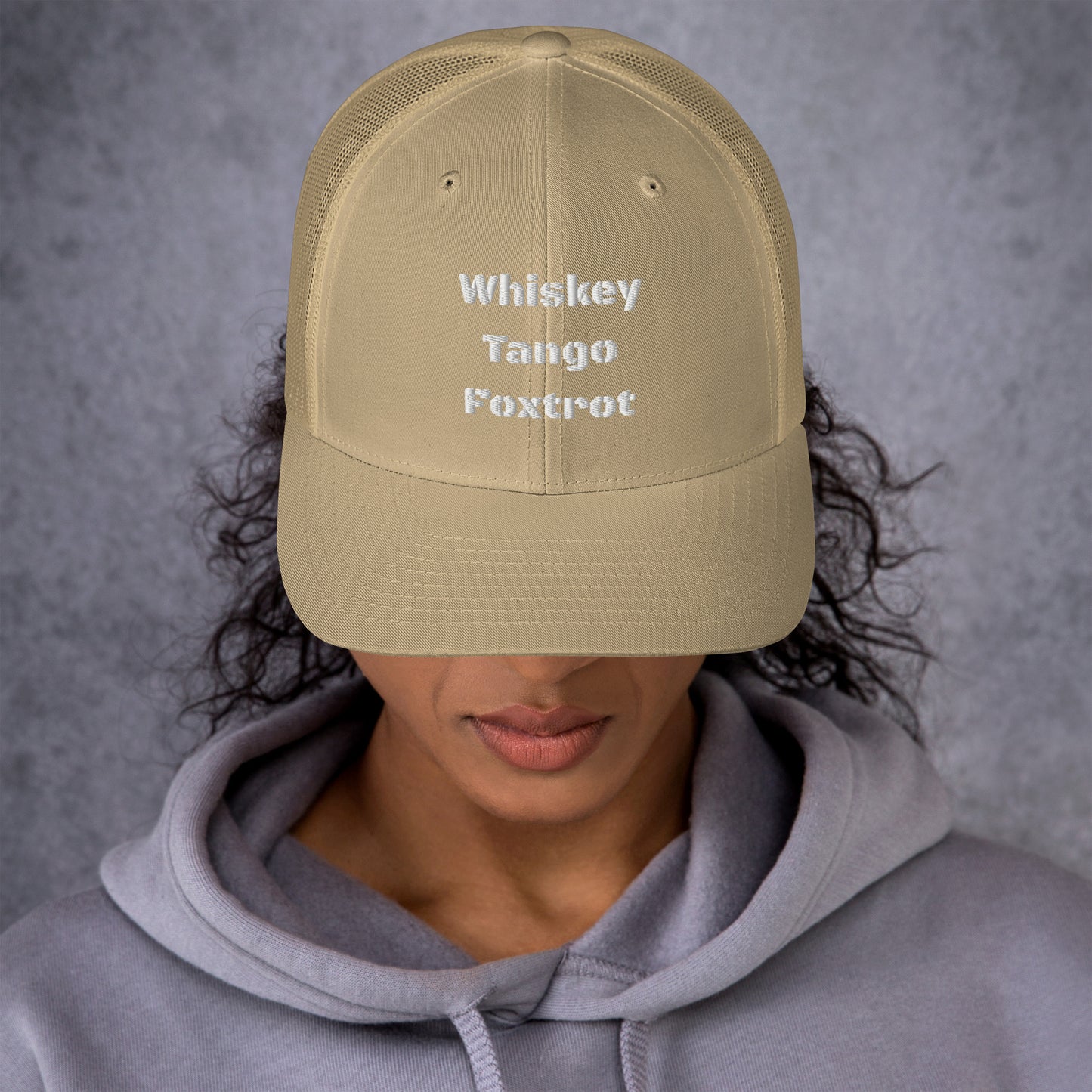 Whiskey Tango Foxtrot - logo Trucker Cap