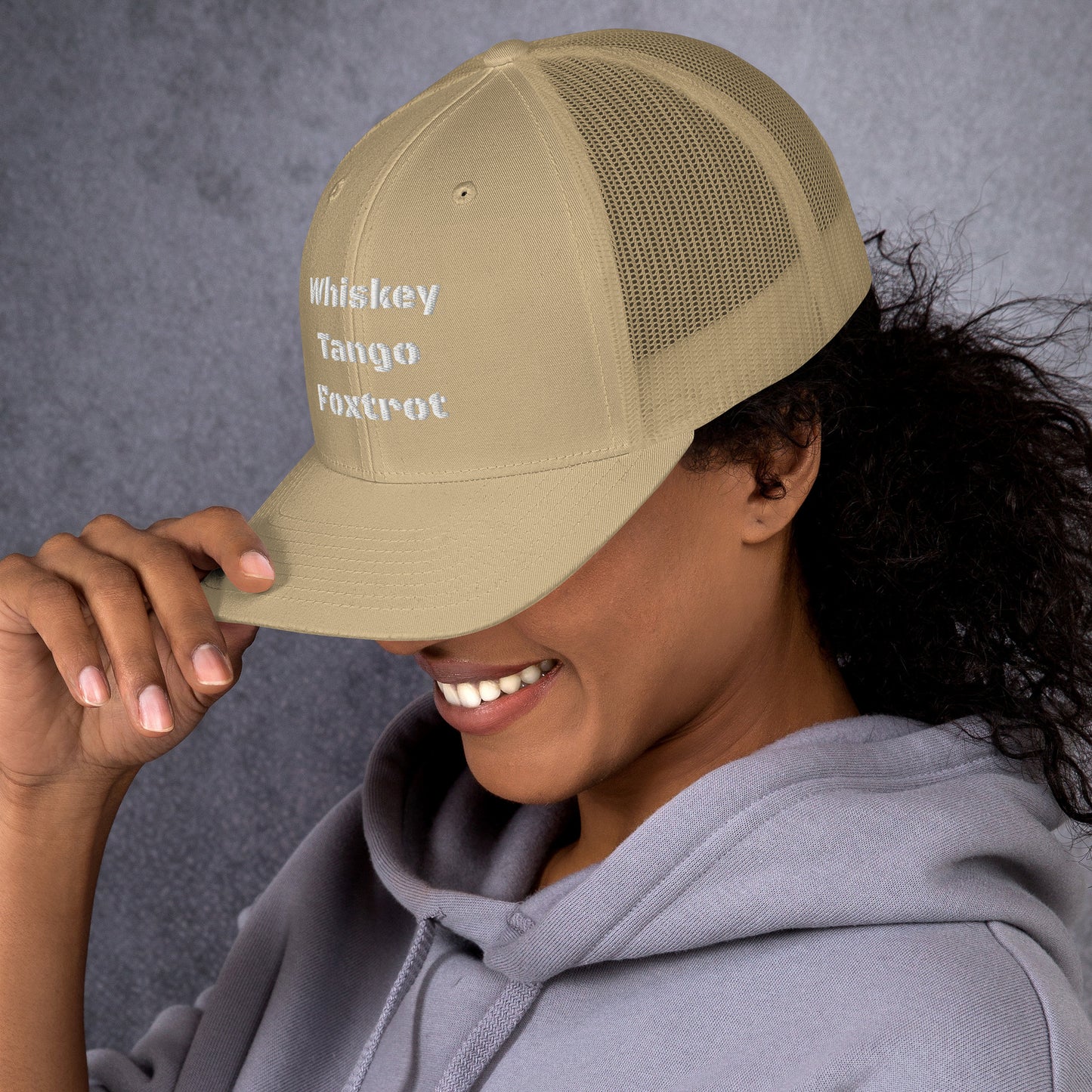 Whiskey Tango Foxtrot - logo Trucker Cap