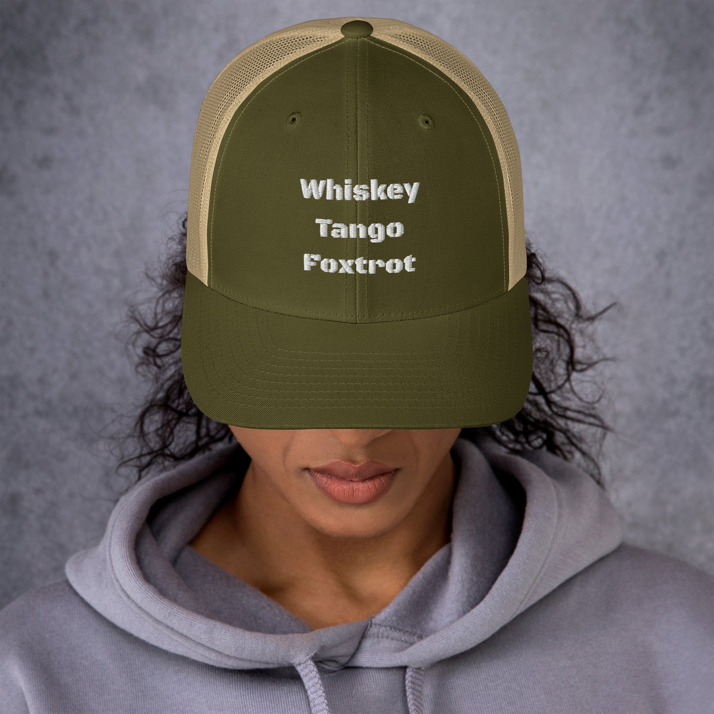 Whiskey Tango Foxtrot - logo Trucker Cap