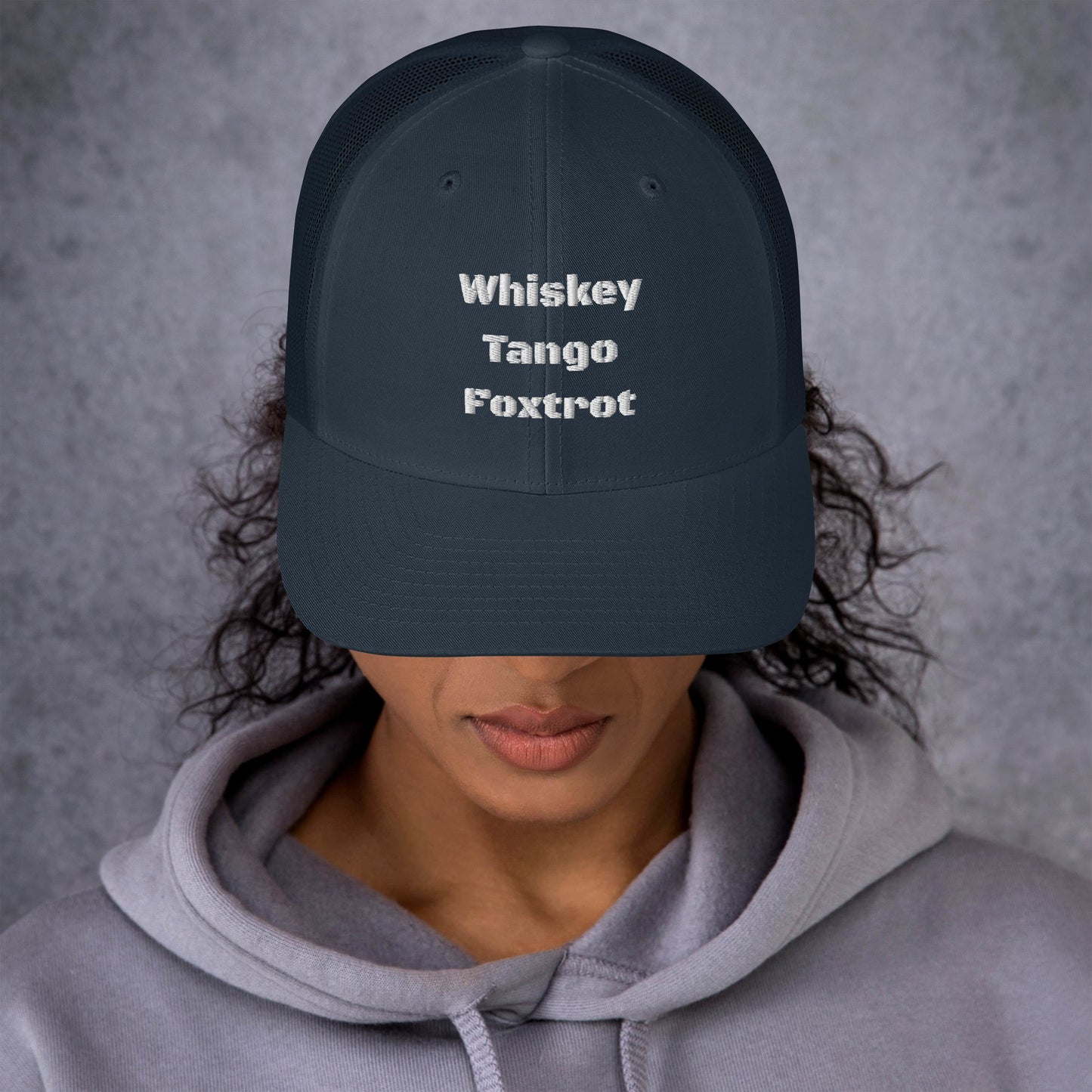 Whiskey Tango Foxtrot - logo Trucker Cap