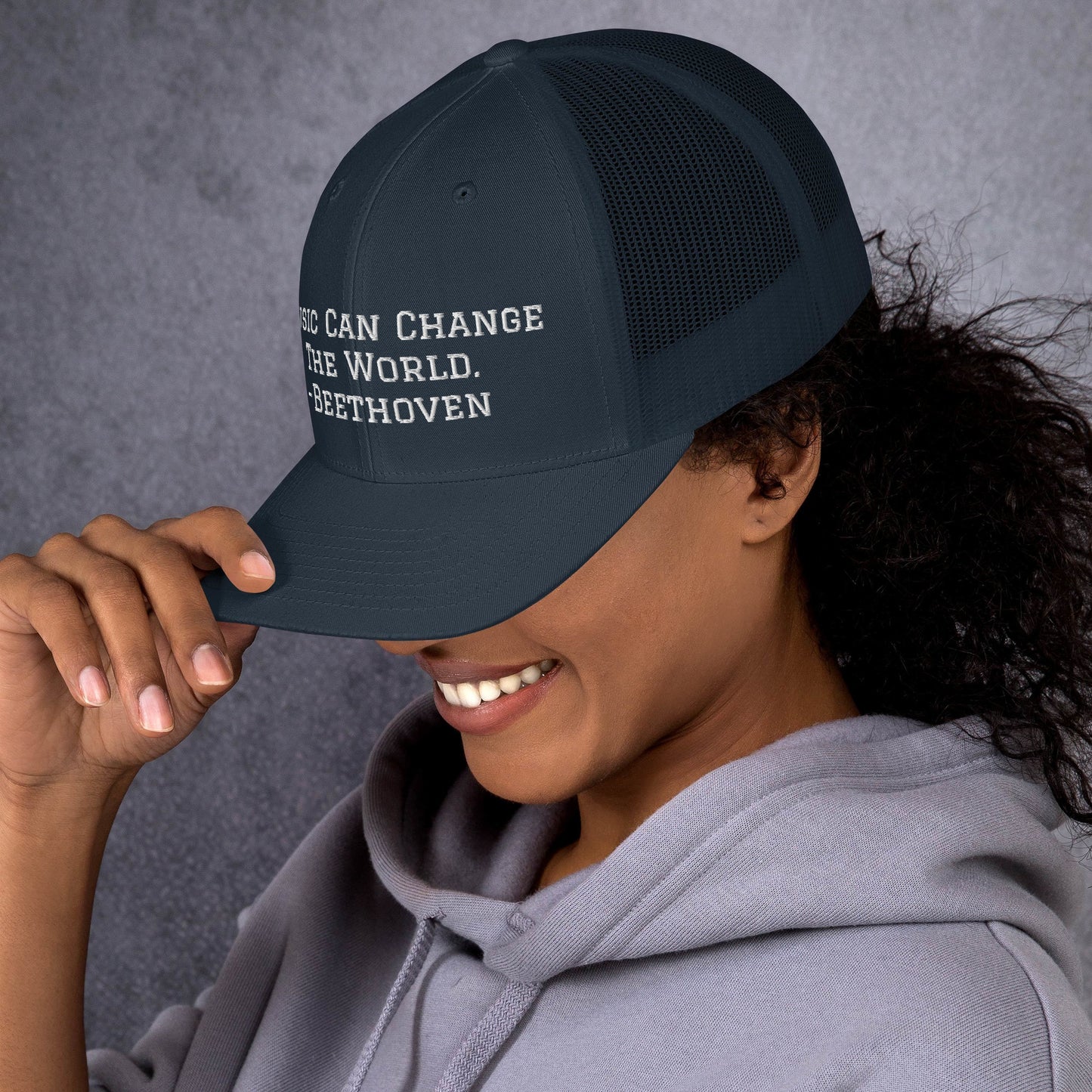 Music Can Change The World Trucker Cap