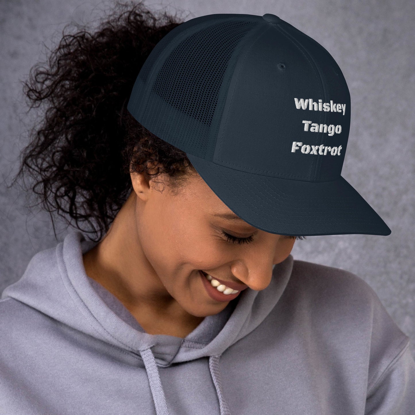 Whiskey Tango Foxtrot - logo Trucker Cap