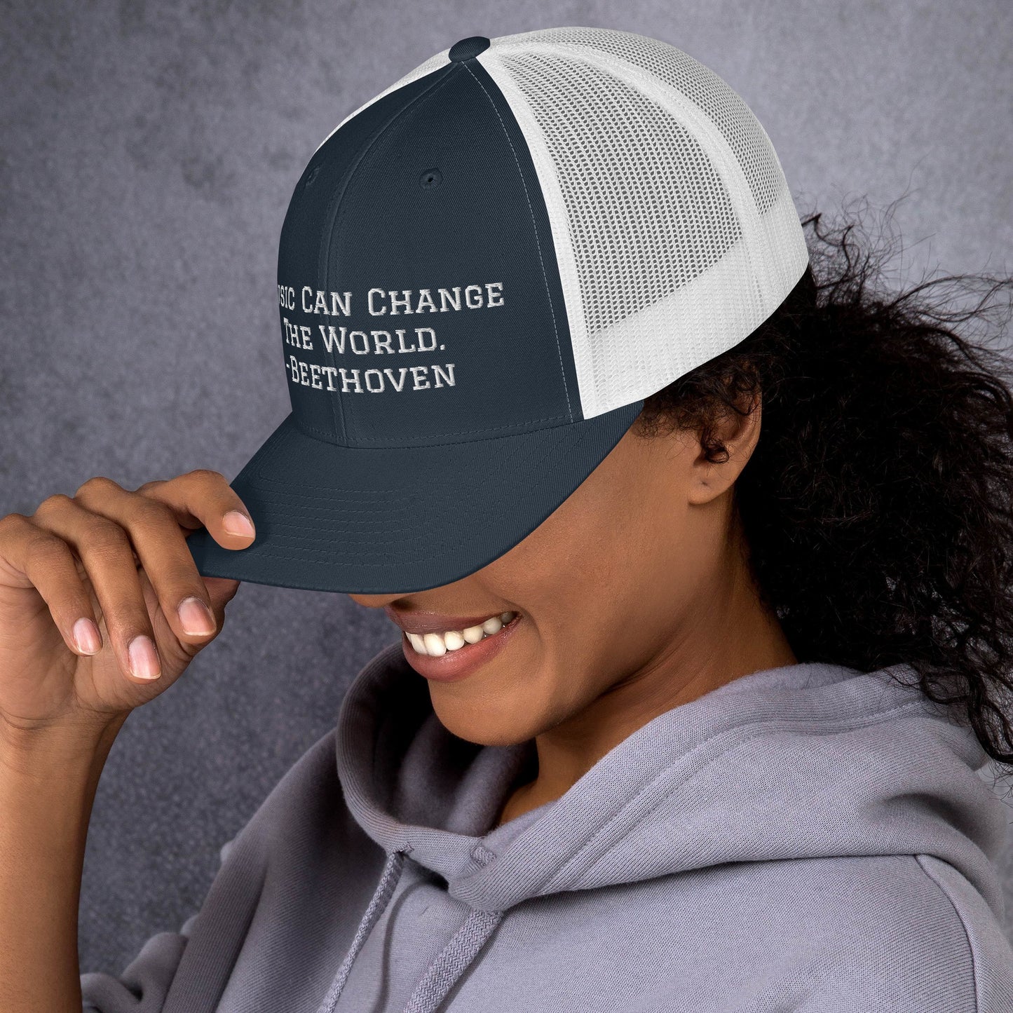 Music Can Change The World Trucker Cap