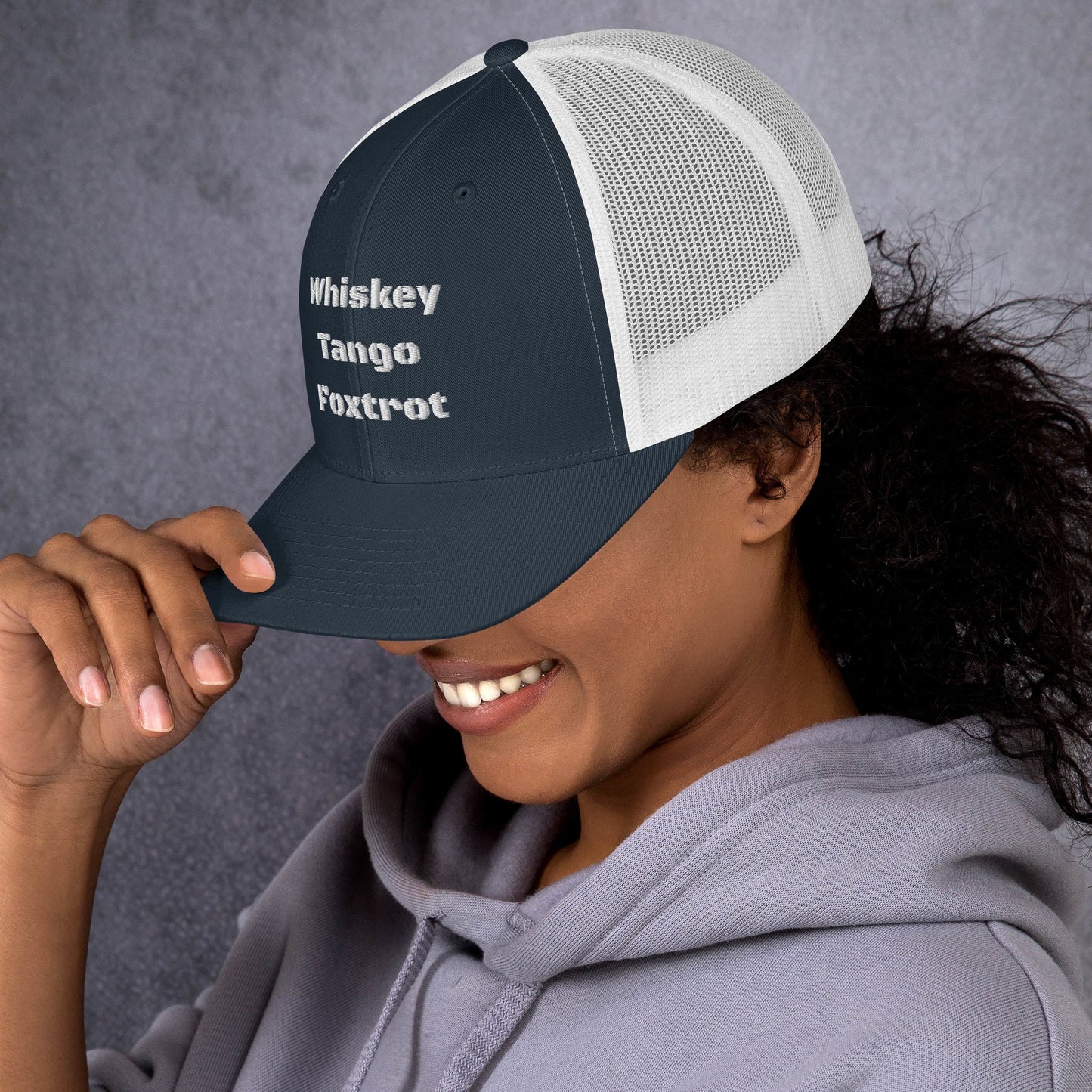 Whiskey Tango Foxtrot - logo Trucker Cap