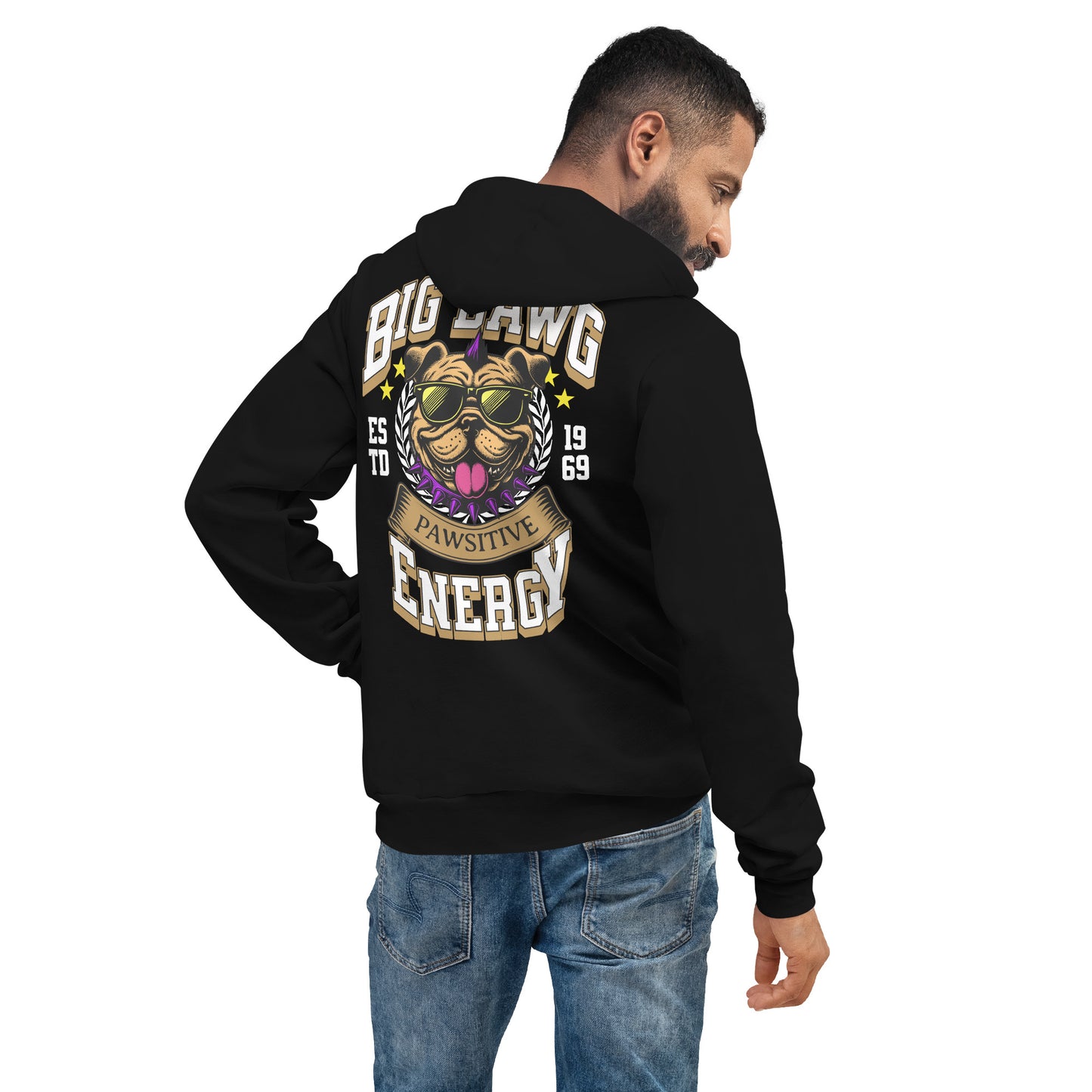 Big Dawg Energy (white letters) Unisex hoodie