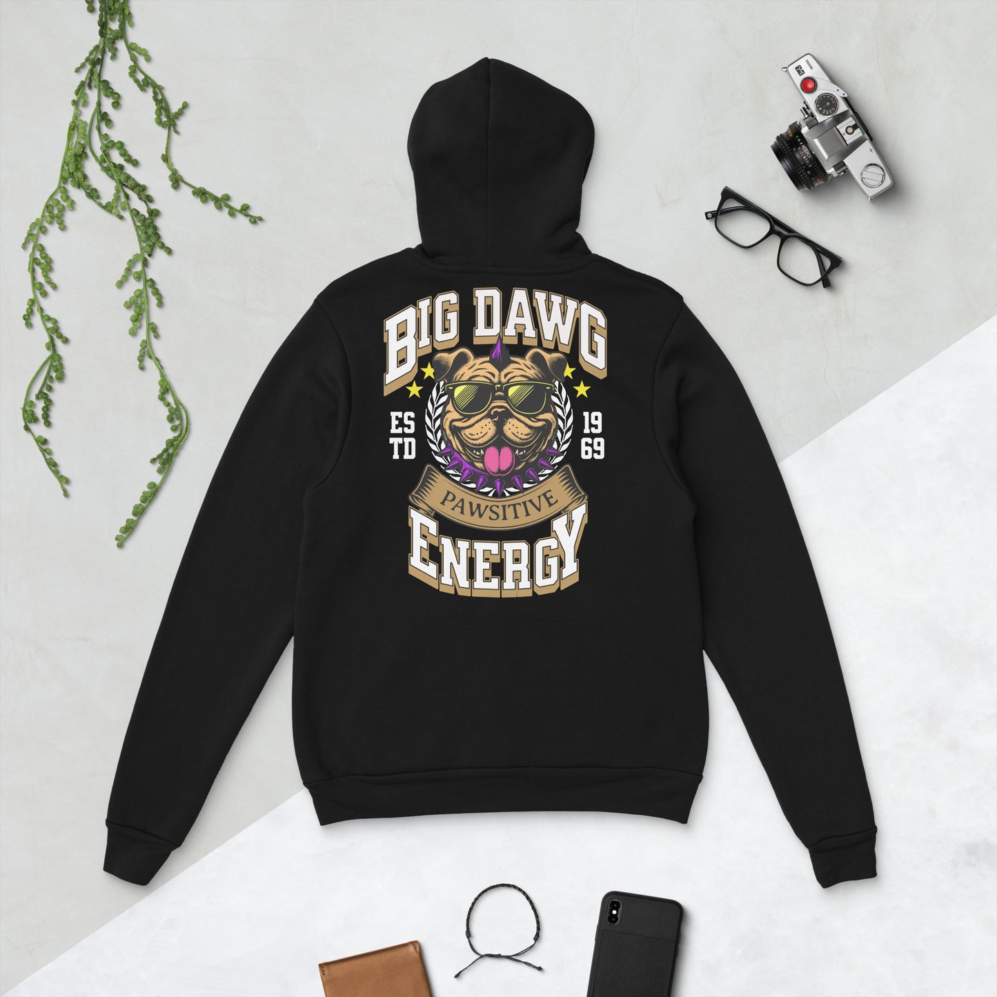 Big Dawg Energy (white letters) Unisex hoodie