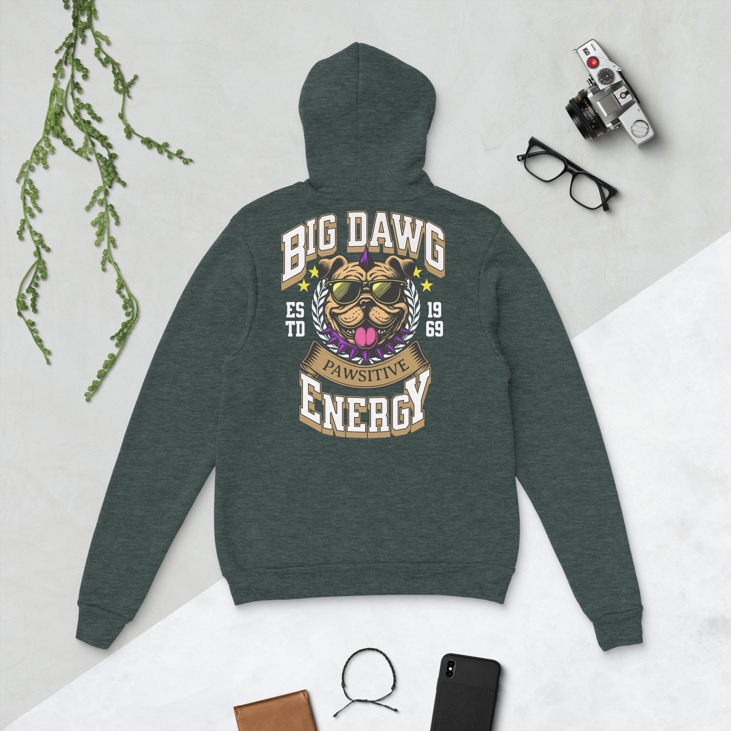 Big Dawg Energy (white letters) Unisex hoodie