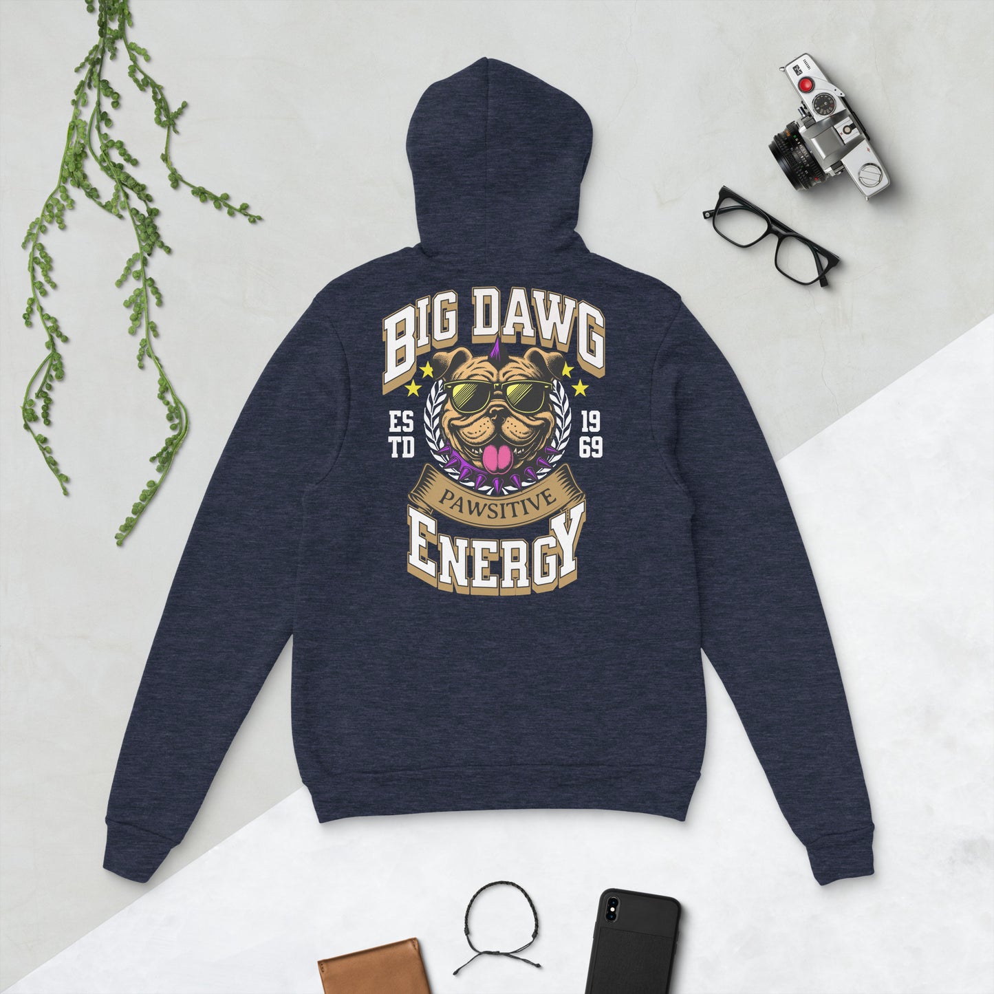 Big Dawg Energy (white letters) Unisex hoodie