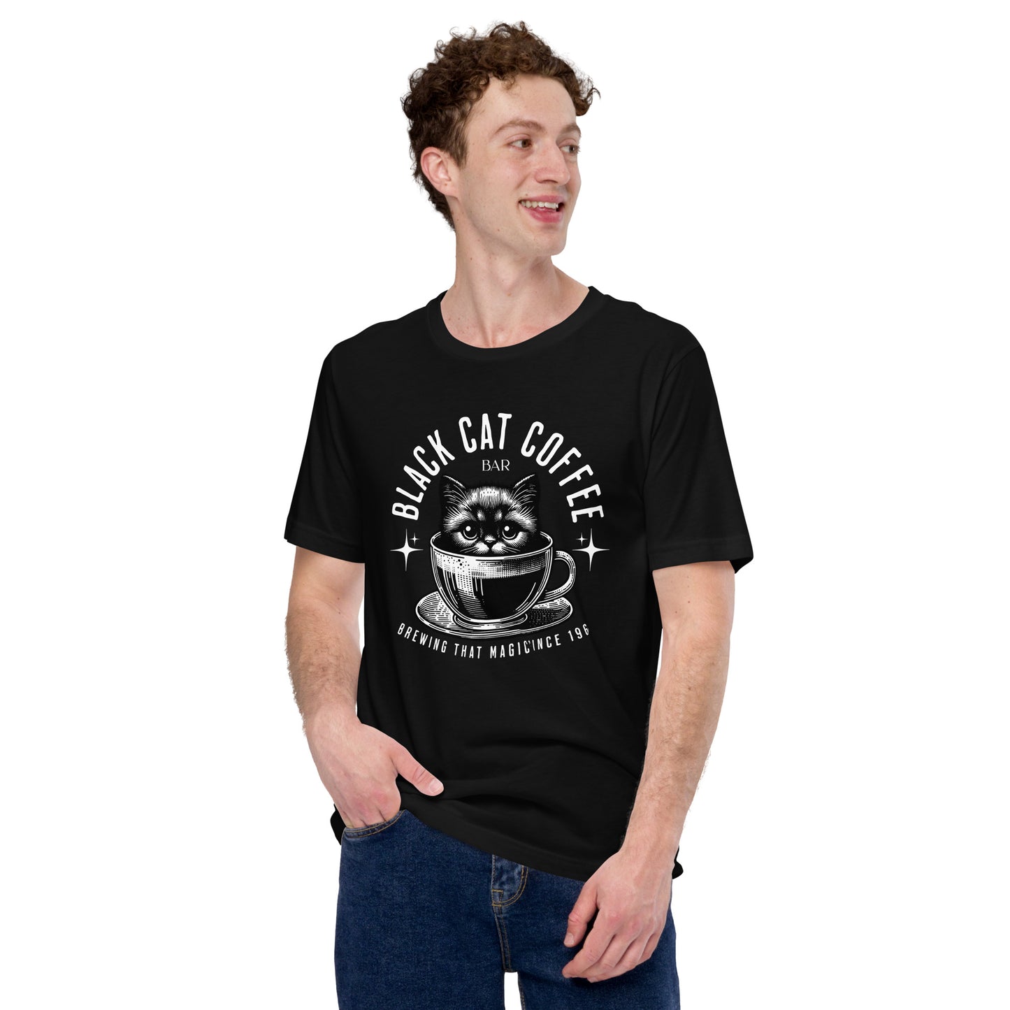 Black Cat Coffee Bar Unisex t-shirt