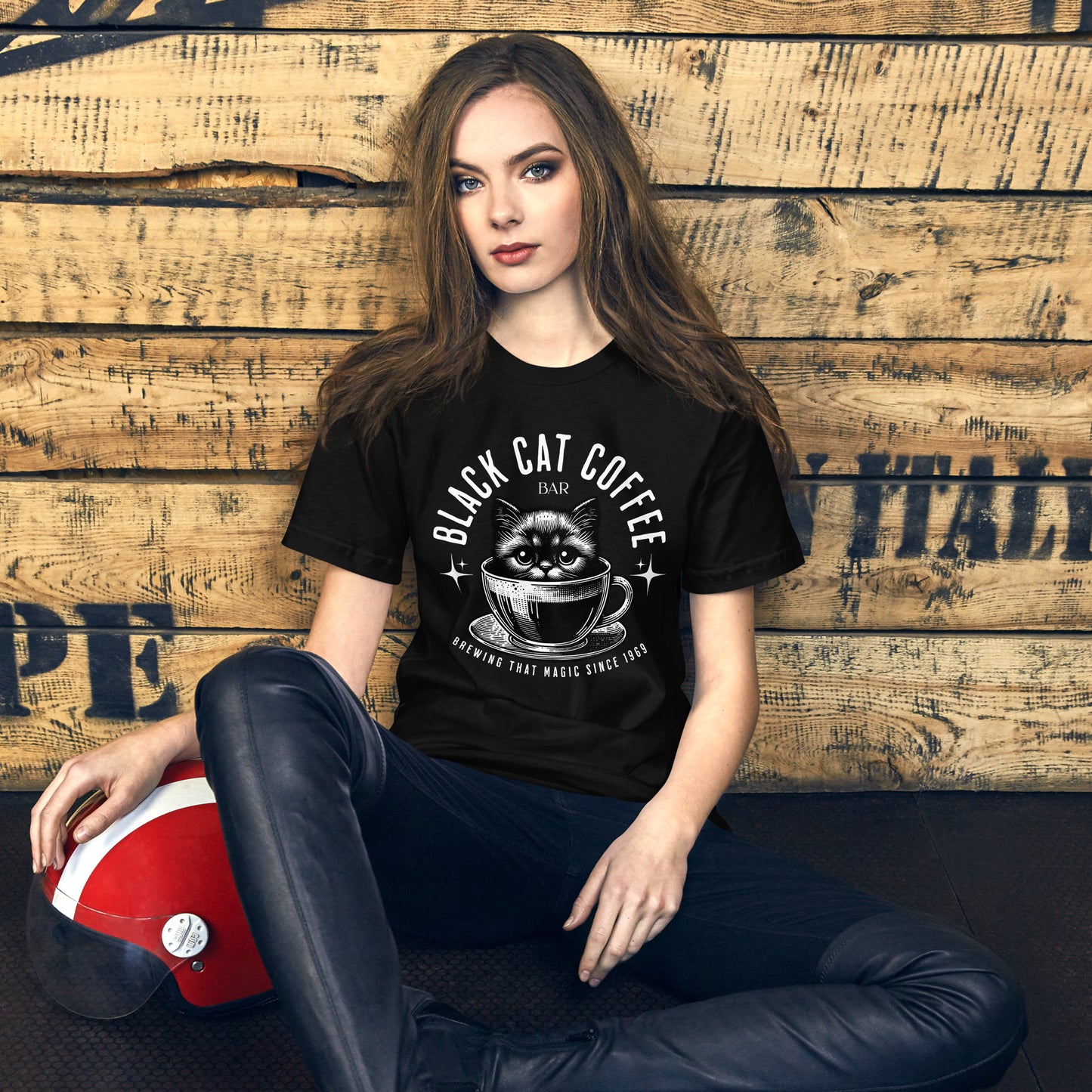Black Cat Coffee Bar Unisex t-shirt