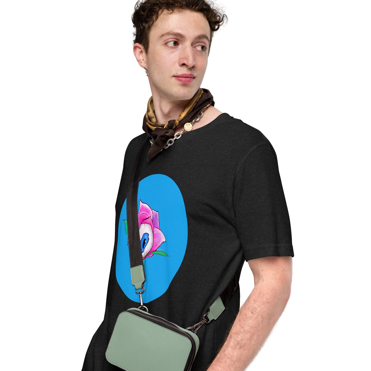 Eye Of The Rose in Blue Unisex t-shirt