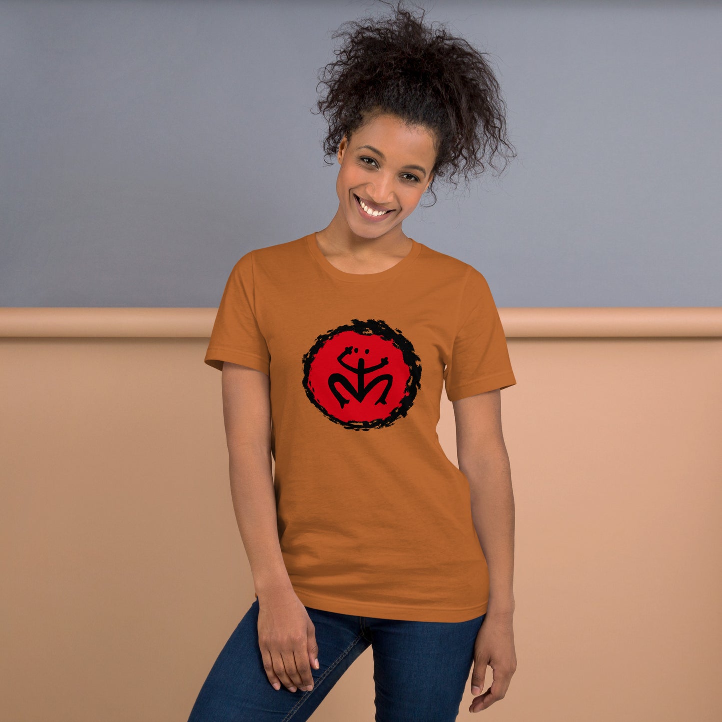 Taino Coqui Symbol in Circle of Enlightenment Unisex t-shirt