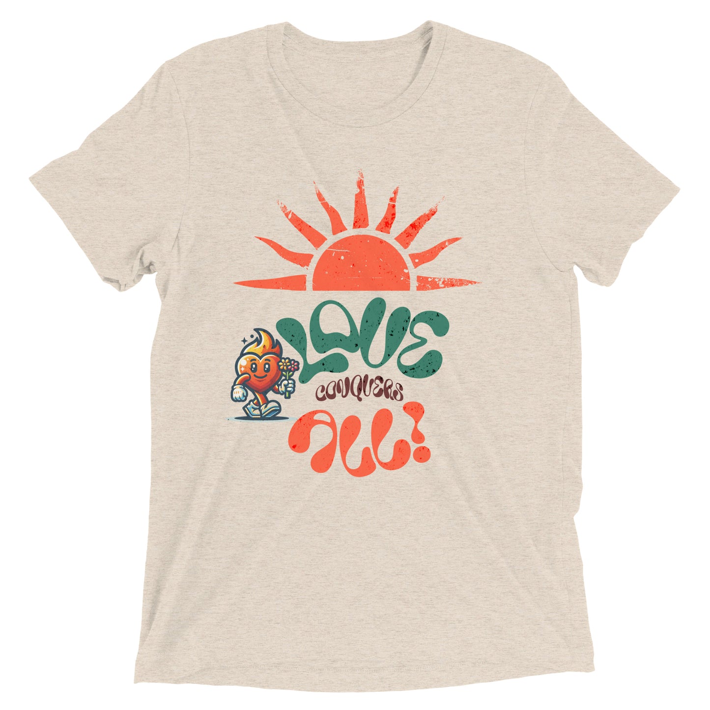 Love Conquers All Retro Short sleeve t-shirt