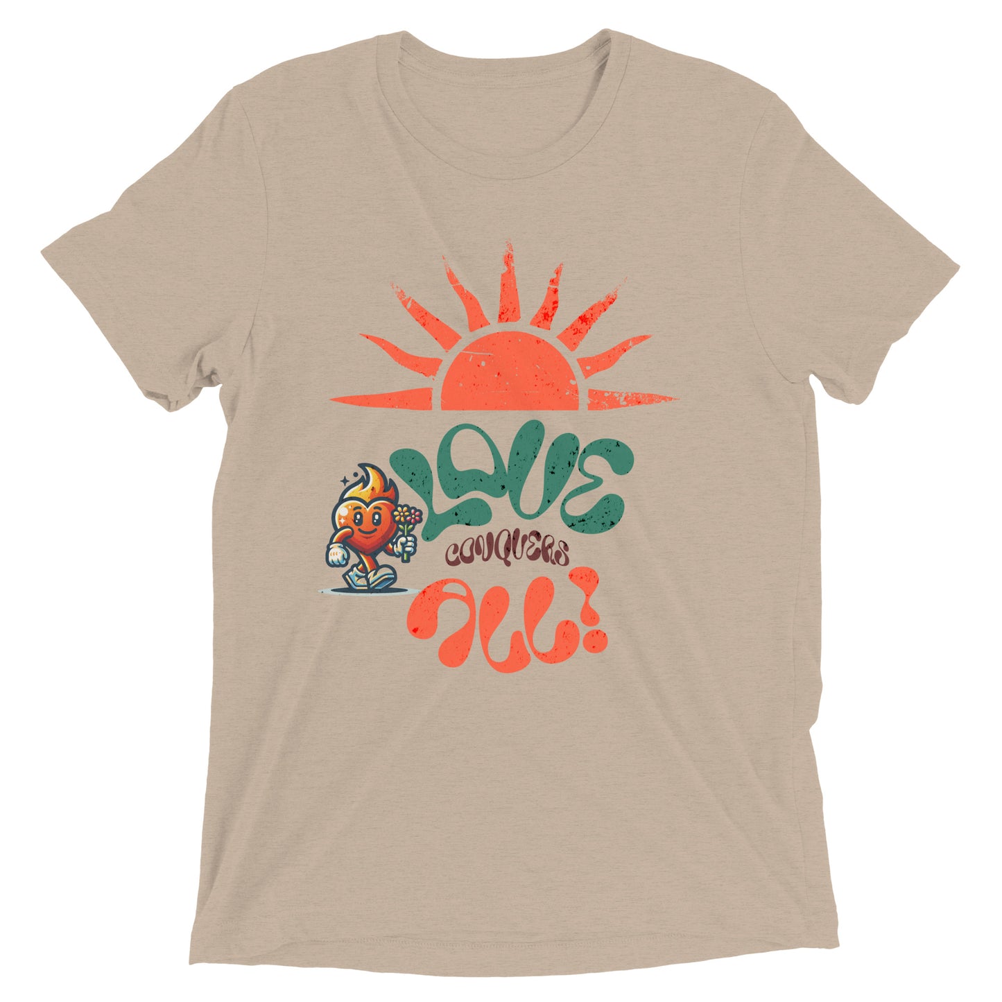 Love Conquers All Retro Short sleeve t-shirt