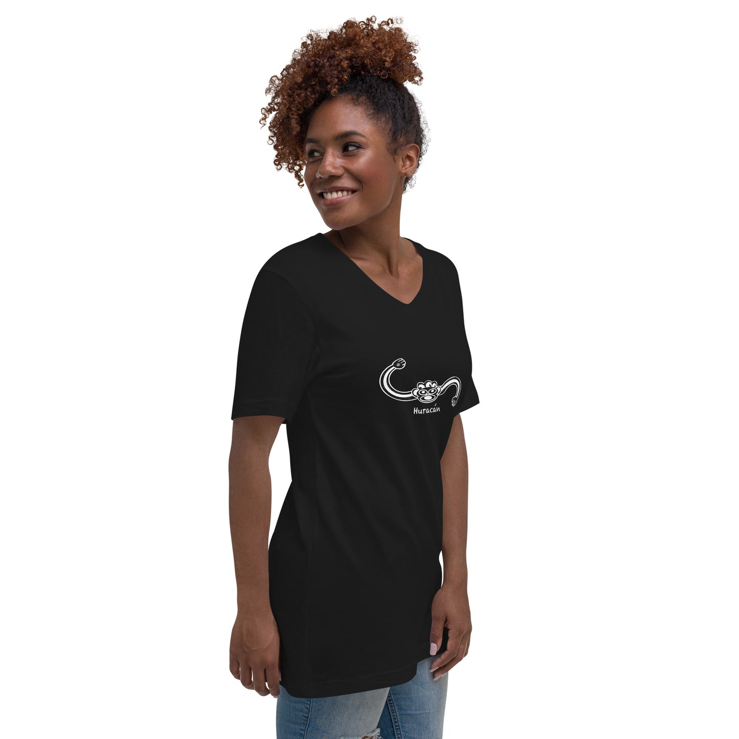 Taino Huracán Symbol Unisex Short Sleeve V-Neck T-Shirt
