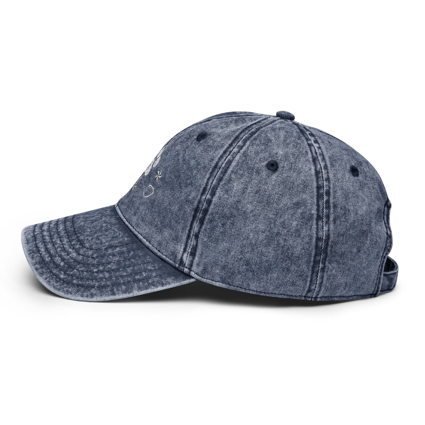Starry Paw - Weathered Design Vintage Cotton Twill Cap