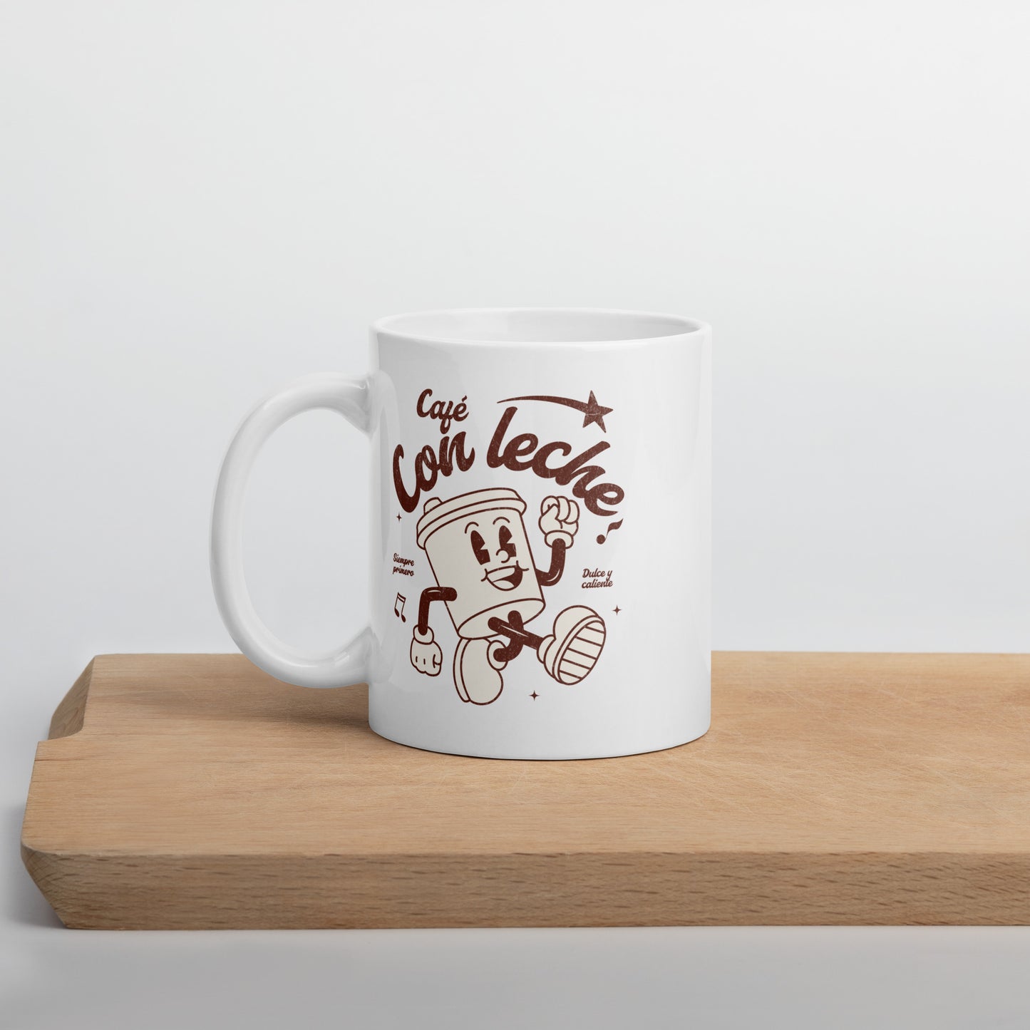 Café Con Leche - White glossy mug
