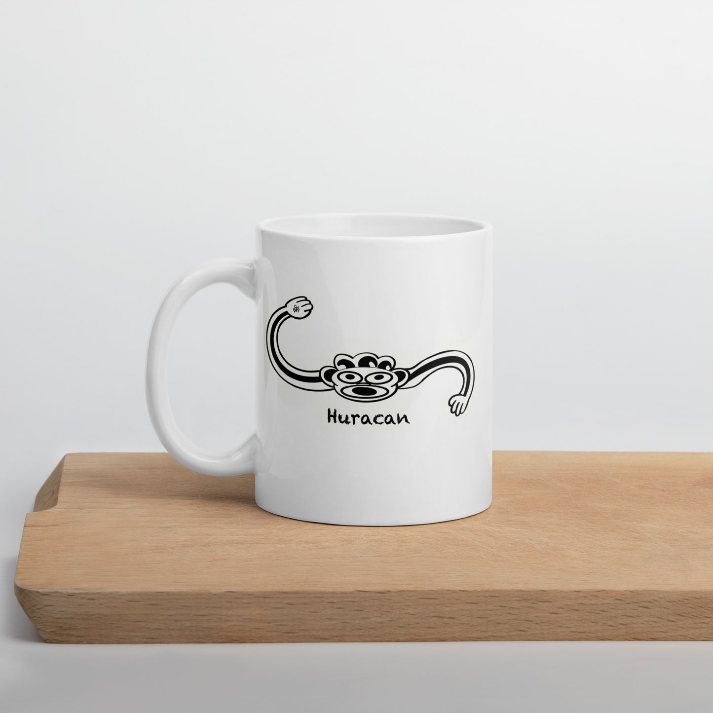 Taino Huracán Symbol White glossy mug