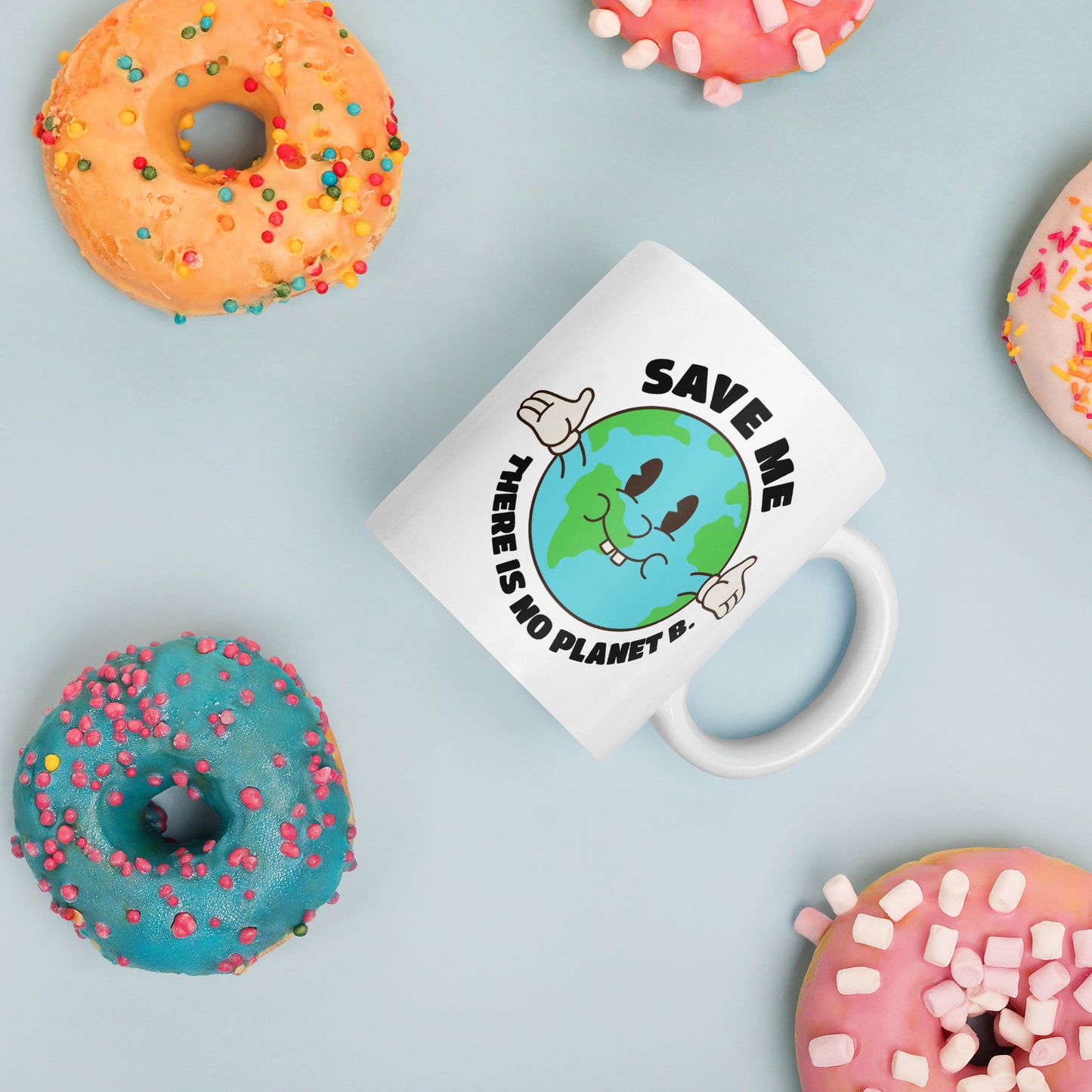 Save Me - There Is No Planet B White glossy mug