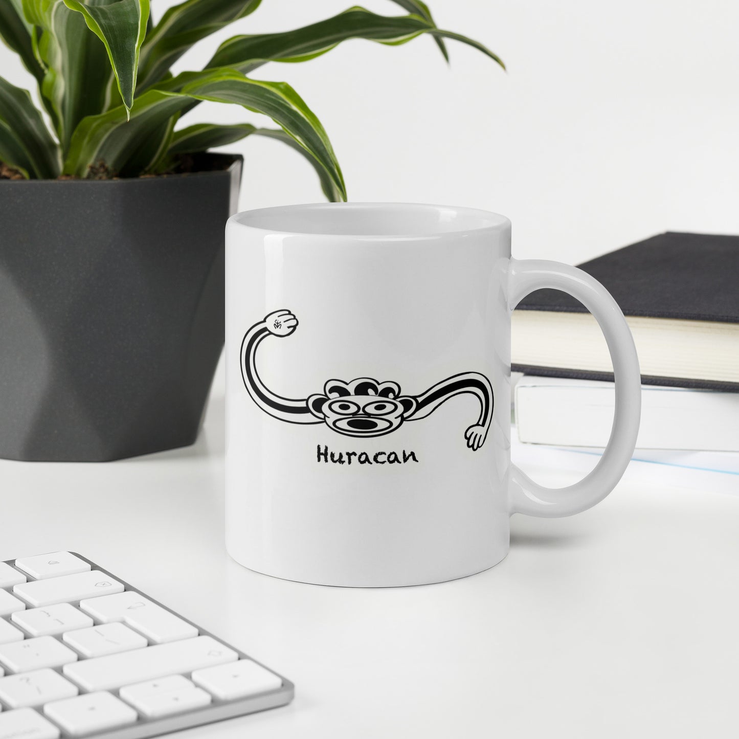 Taino Huracán Symbol White glossy mug
