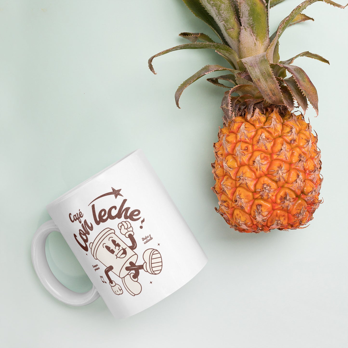 Café Con Leche - White glossy mug