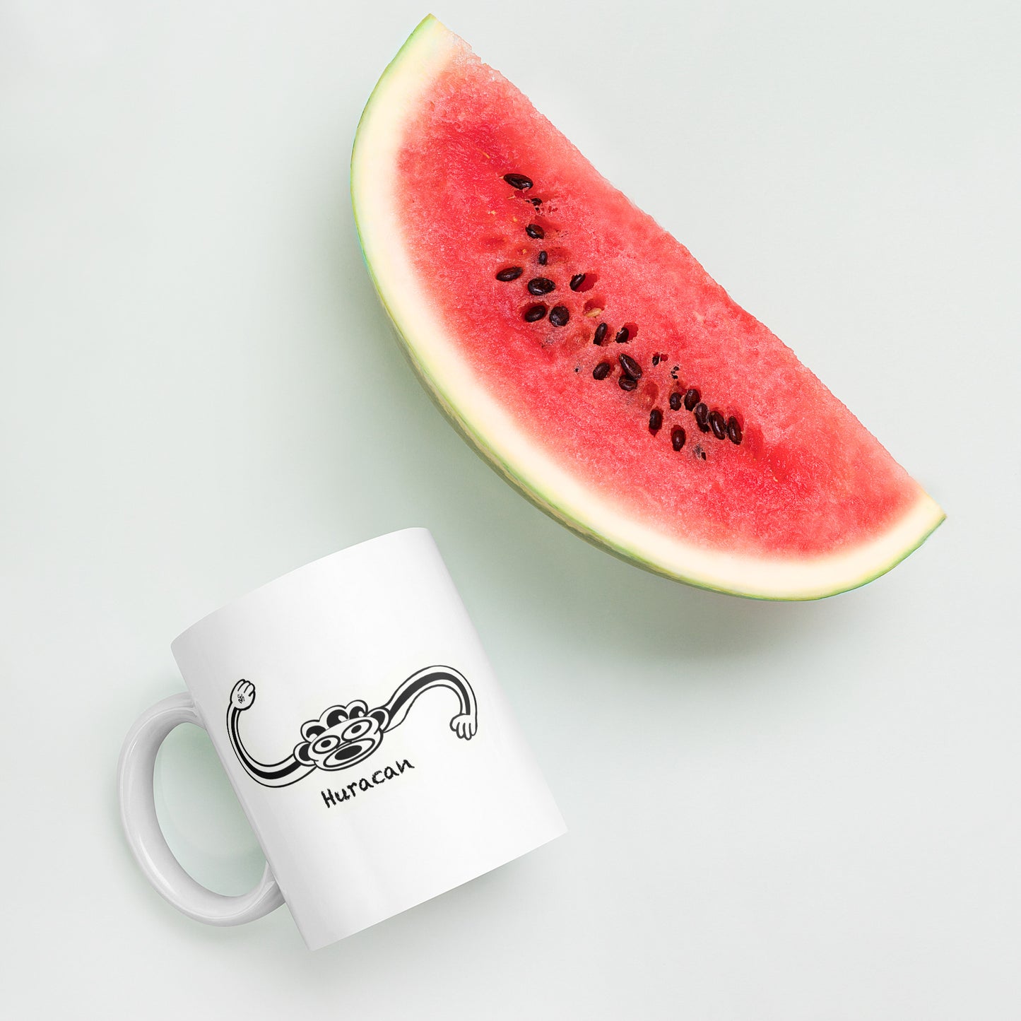 Taino Huracán Symbol White glossy mug