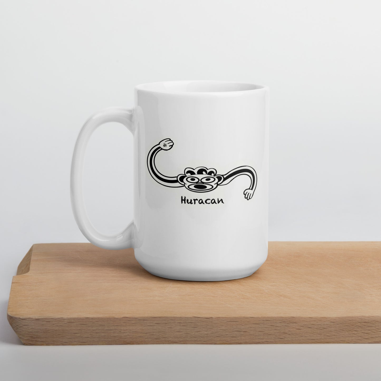 Taino Huracán Symbol White glossy mug