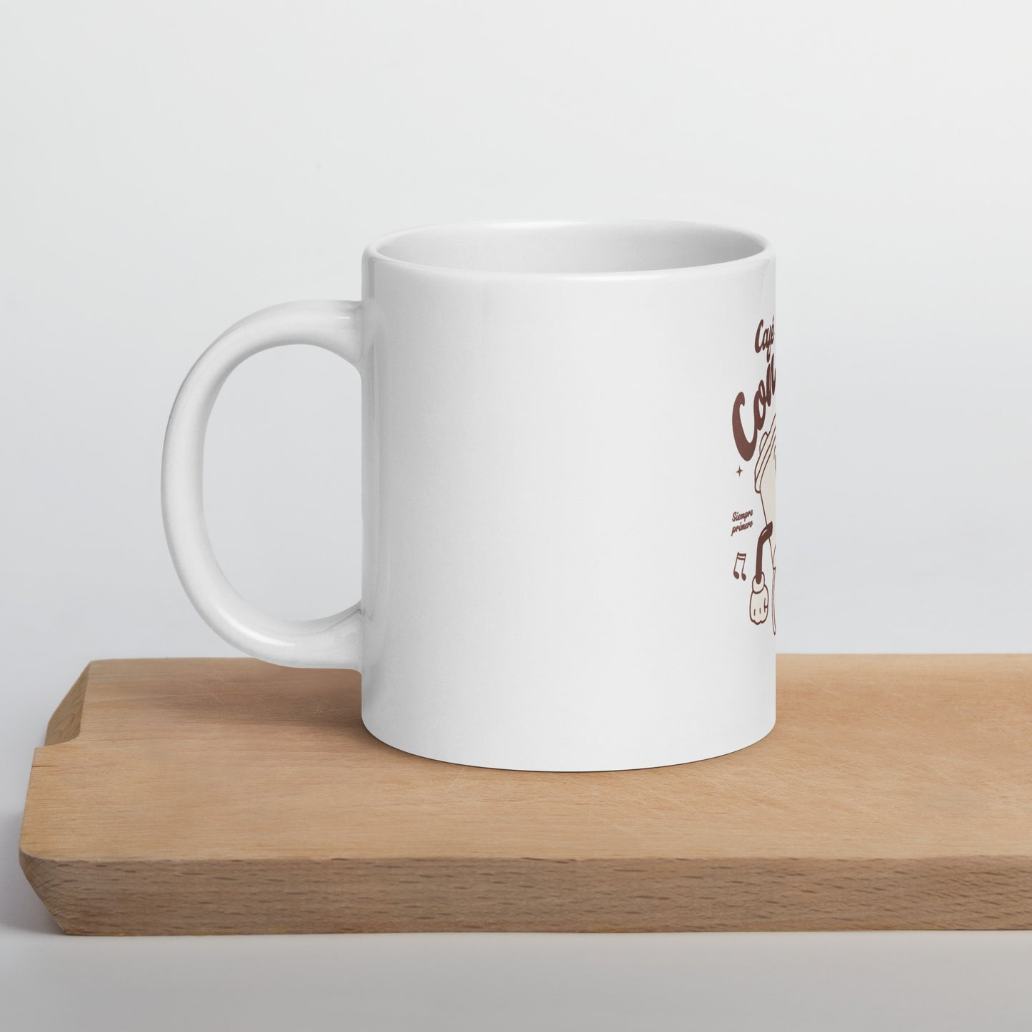 Café Con Leche - White glossy mug