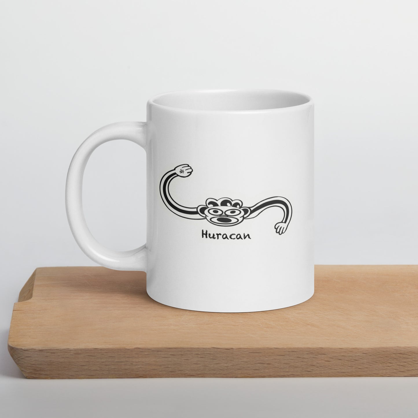 Taino Huracán Symbol White glossy mug