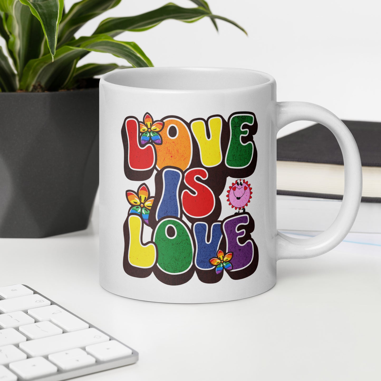 Love Is Love - White glossy mug