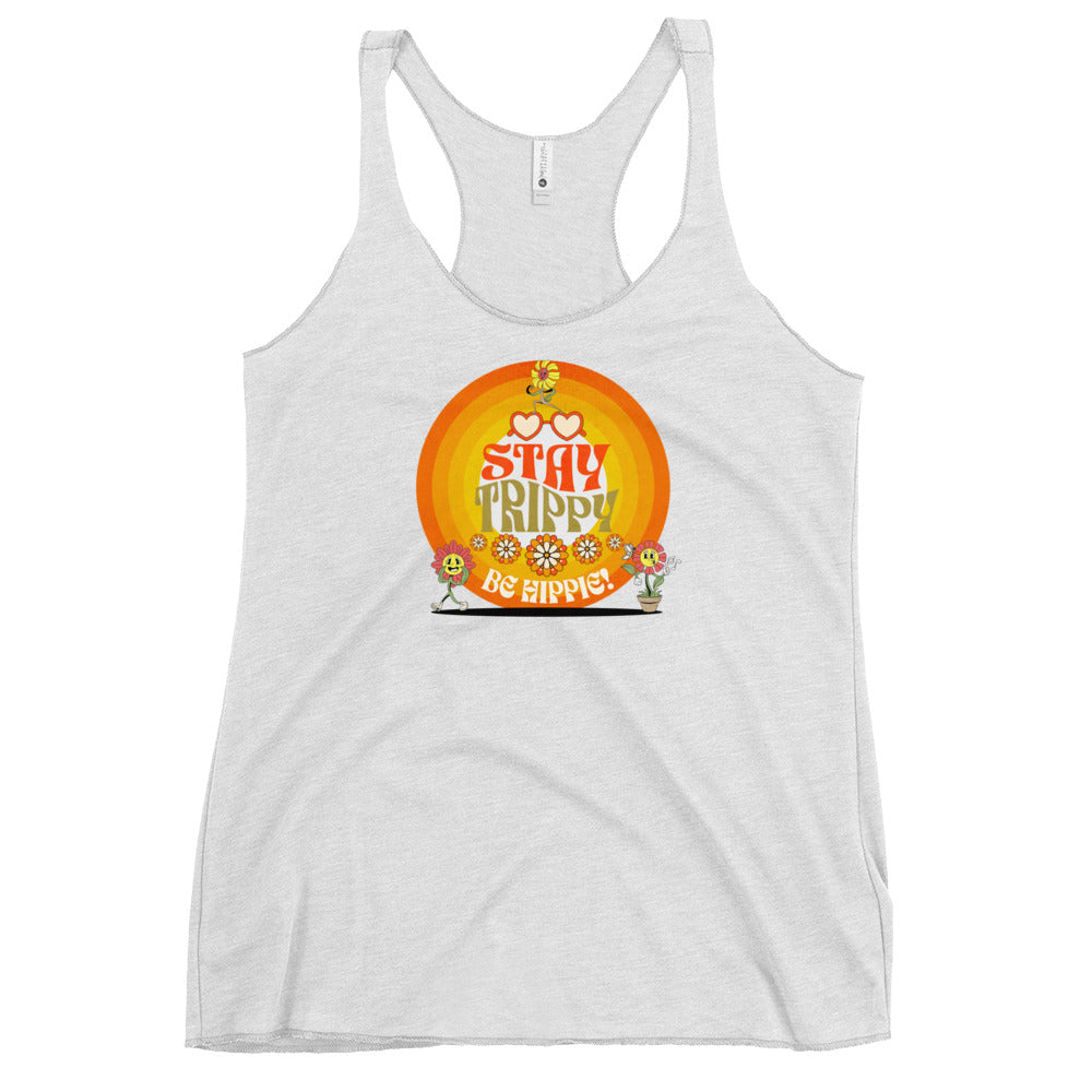 Stay Trippy Be Hippie Women's Racerback Tank