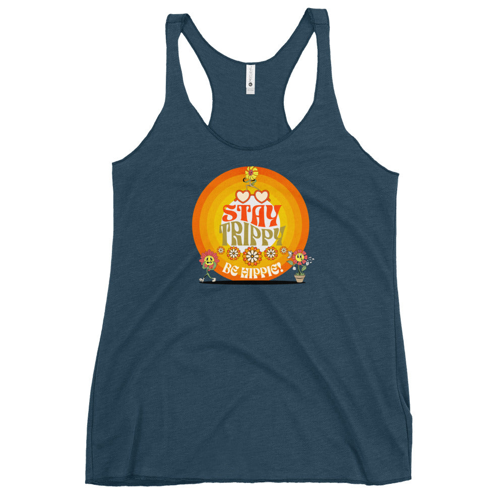 Stay Trippy Be Hippie Women's Racerback Tank