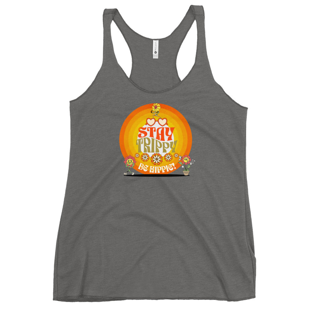 Stay Trippy Be Hippie Women's Racerback Tank
