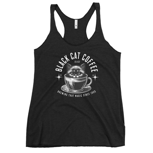Black Cat Coffee Bar Women's Racerback Tank